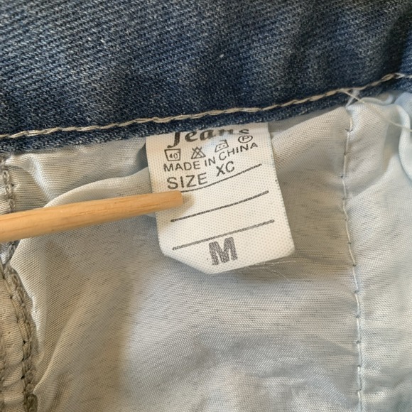 Wide Leg Mid Waist Jeans Mid Rise Barrel Denim Pant Loose Baggy Jeans Women Sz M - Picture 8 of 8